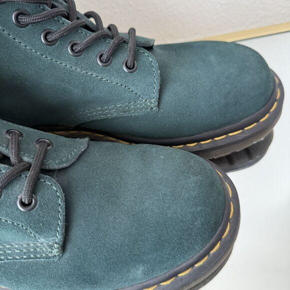 Dr. Martens 1460 Pascal Suede Leather Lace Up Boots Women 8 /Men 7 Forest Green - Picture 16 of 16